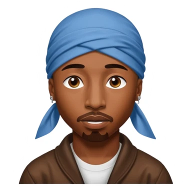 2Pac only face and durage sticker