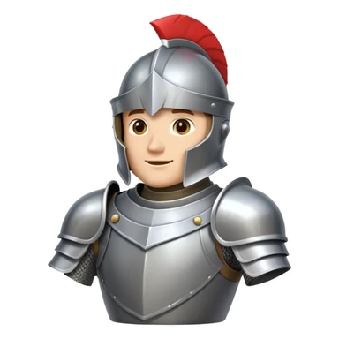 knight with raised visor greeting sticker
