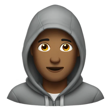 Man in grey hoodie on head sticker