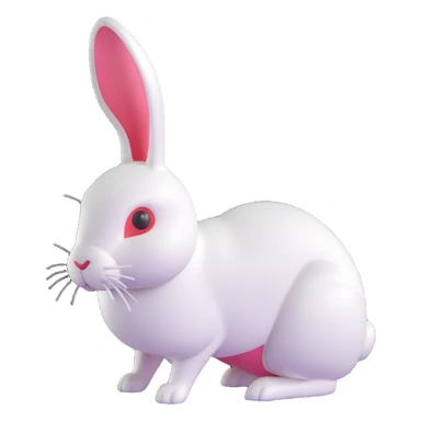 white rabbit sticker