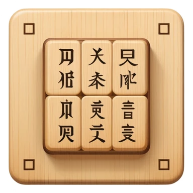 shogi piece simple clear design sticker