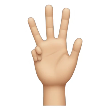 A hand from the wrist with only the thumb and middle finger open sticker