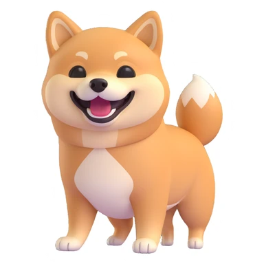 shiba inu, laughing sticker