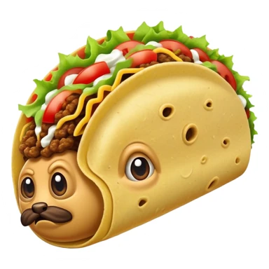 Unamused taco sticker