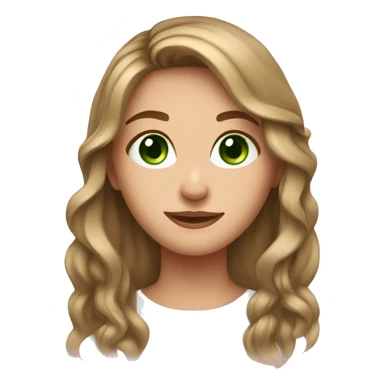 beautiful girl green eyes light brown haie sticker