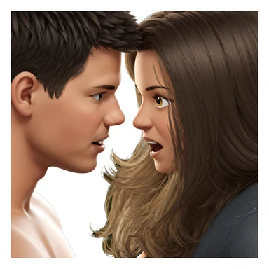 intimate conversation between two sticker