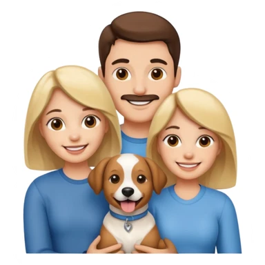 couple and their pet dog sticker
