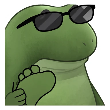 foot with sunglasses  sticker