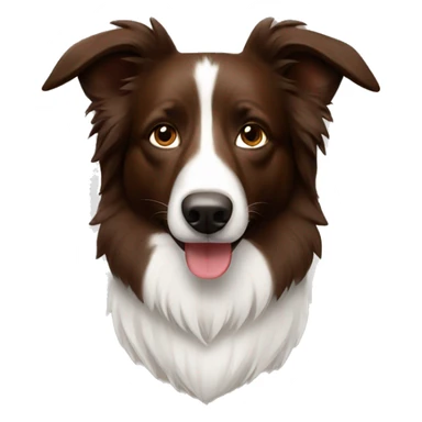 Brown border collie sticker