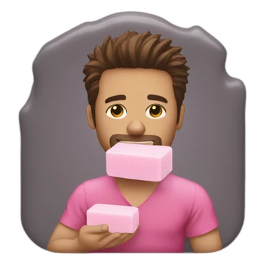 Tyler durden holding pink bar of soap sticker