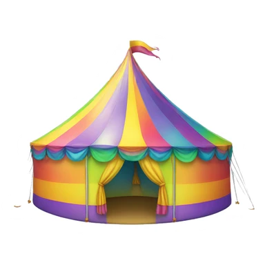 rainbow carnival tent sticker