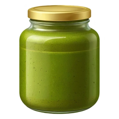 A jar of green curry paste sticker