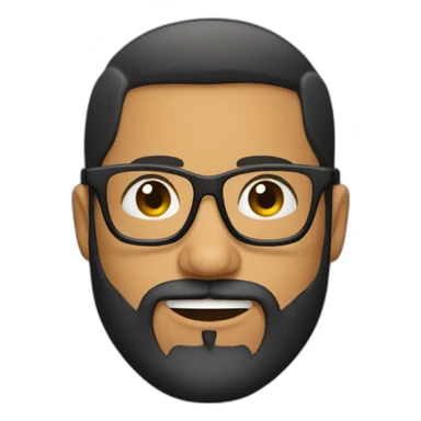 Buzzed Latino with beard glasses sticker