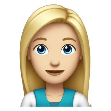 middle aged blond straight medium length hair thin woman with blue eyes holding book sticker