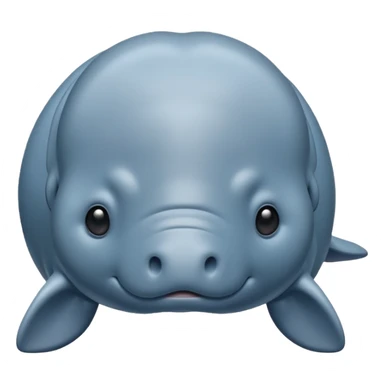 Manatee with gray-blue skin sticker