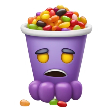 Pooing out jellybeans sticker