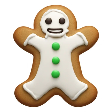Gingerbread man cookie white icing sticker