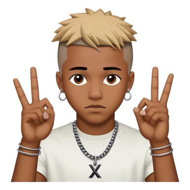 Xxxtentacion doing the X gesture sticker
