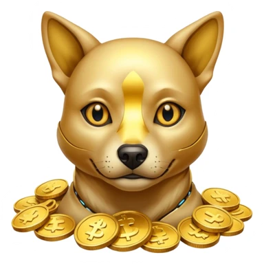 i want to create a dog cyberdog like from cyberpunk with one cyberpunky eye and he looks greedy with golden coins sticker