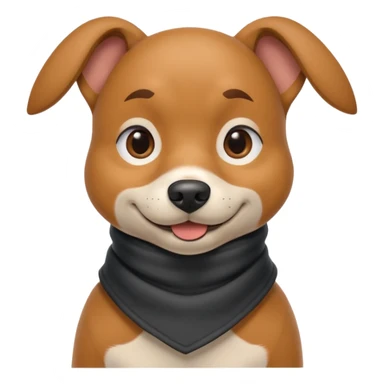 thief dog portrait, head and shoulders only, playful sneaky look, burglar scarf collar, mischievous smile, 3D cartoon, mobile game icon style, clean background, no text, no watermark
 sticker