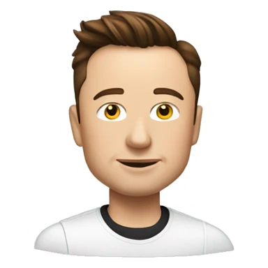 elon musk with a low taper fade sticker