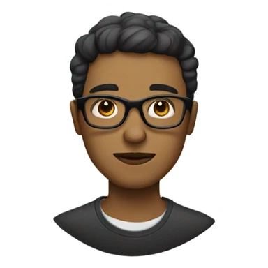 Pokerface with glasses sticker