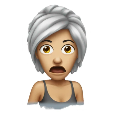 Women getting mad at computer  sticker