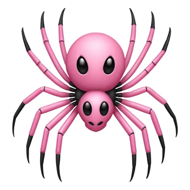 White and pink spider emoji sticker