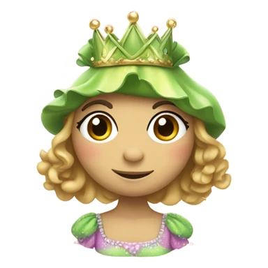 A frog with a princess dress on  sticker