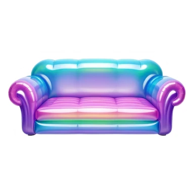 90’s Sparkly inflatable couch sticker