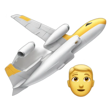 Aeroplane with a human head sticker