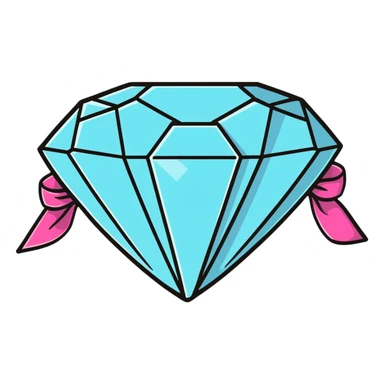 diamond with ribbon sticker