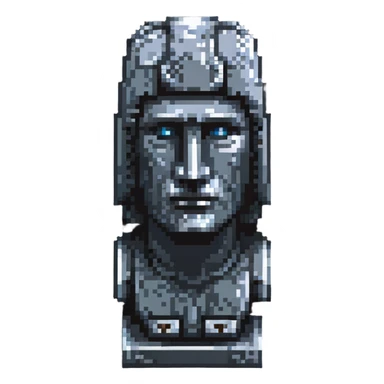 Moai statue with the face of Han Solo sticker