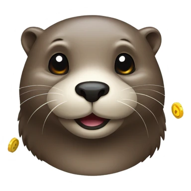 Otter playing at casino sticker