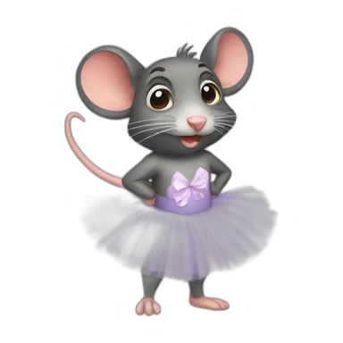 Rat en tutu sticker