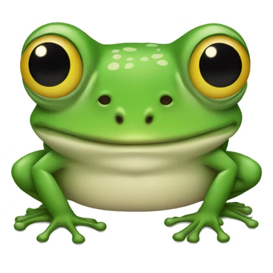 Frog without mouth a bit fat sticker