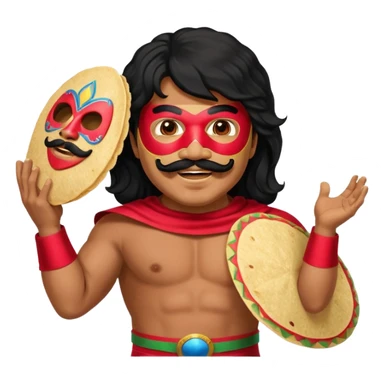 Create a Nacho Libre emoji for a teams chat but make it more original style to the movie sticker