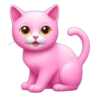 Cat love pink  sticker