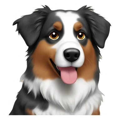 Australian shepherd by fireplace  sticker