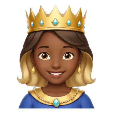 royal girl child with dark skin sticker