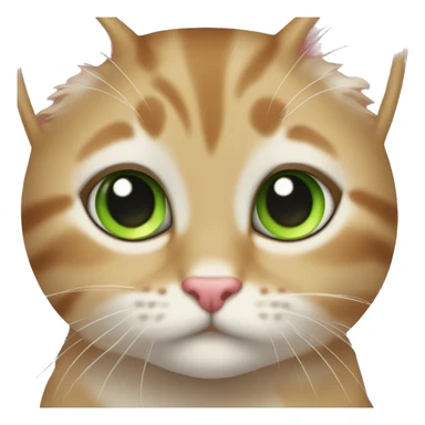 Tabby cat green eyes bow sticker