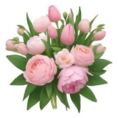 Light pink bouquet sticker
