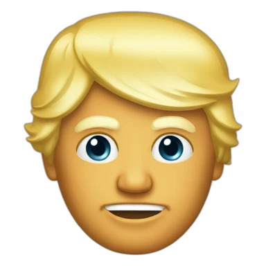 Donald Trump with inverted funnel on head sticker