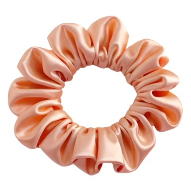 small silky pastel pink scrunchie with shimmer effect sticker