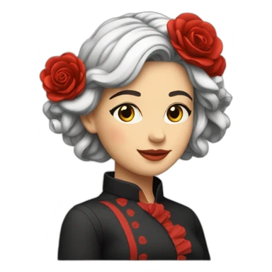 mujer-blanca-cabello-rojo-con-tijeras-papel-flor sticker