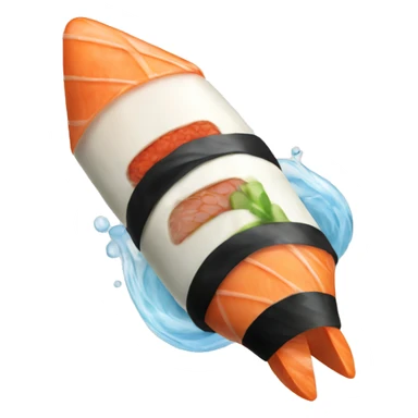 sushi rocketship emoji  sticker