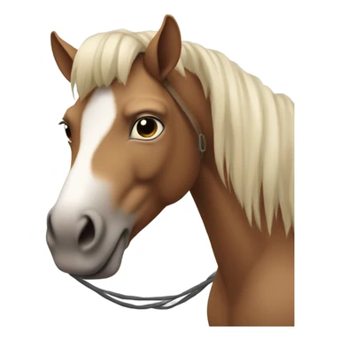 Un cheval avec une souris sticker