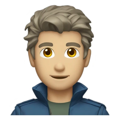 Solid snake in a blue jacket sticker