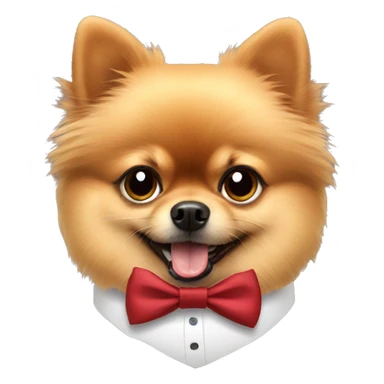 Mean Pomeranian in a bow tie sticker