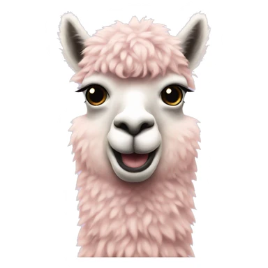 Light pink alpaca solo sticker